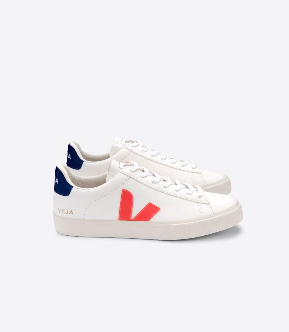 Veja Sneakers Mens - Campo Chromefree - White/Orange - 8672CAREP